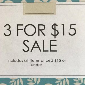 3 For $15